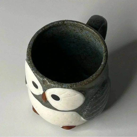 Kotobuki Japanese 3.25"H Blue Owl Tea Coffee Cup Mug Made In Japan - Picture 6 of 6